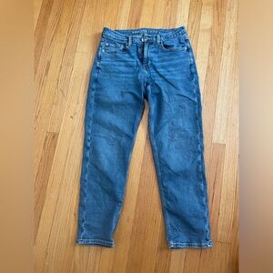 90s straight high waisted jeans